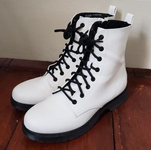 White Combat Boots Time & Tru